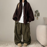 Shortlee boxy fleece zip-up jumper