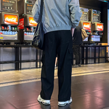 LMN ジニーピンタックカーゴワイドデニムパンツ (ブラック)