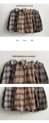 Boxy checkered shirt jacket