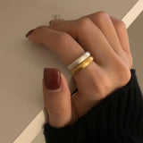 (silver925) Basic matte open ring *gold