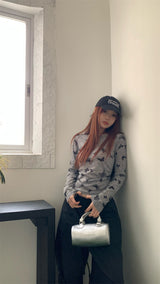 バタフライスパンデックス長袖Tシャツ
