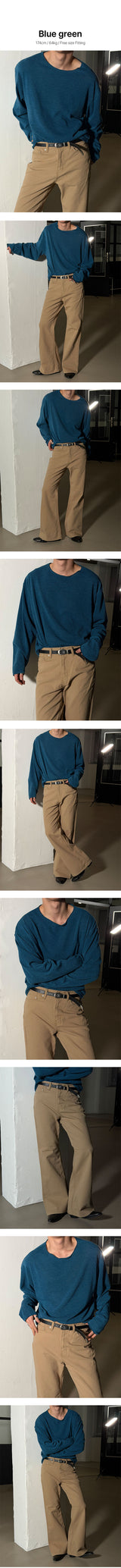 [Unisex] Cutting knit long sleeves(4color)
