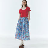 RVSリンガークロップTシャツ レッド