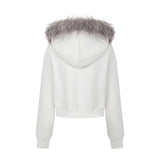 Medi Hybrid Fur Hoodie Zip-up