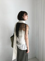 Boho Shirring Sleeveless (Ivory)