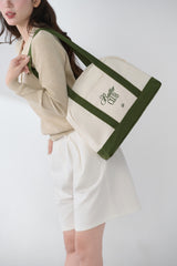 Butter Club BISCOTI Canvas Tote Bag Zipper 14 Inch Laptop Multi Colours