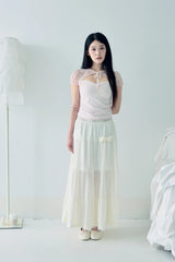 Angel bloom skirt (Cream) 