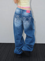 true hoop pink denim