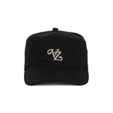 Leaf VZ Monogram Twill Pillbox Cap / Black
