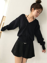 Halter V knit