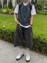 Pintuck Twill Bermuda Pants 3C