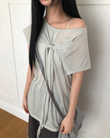 リチューンストラップ半袖Tシャツ