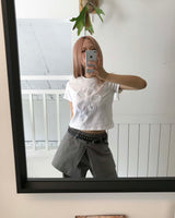 ピンタックスカートパンツ