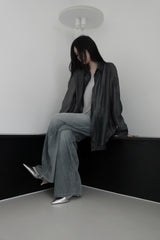 see-through overfit twinkle shirt (4color)