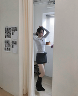 person classic wool mini sk / pt ( belt set )