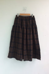 dusty checkered long skirt