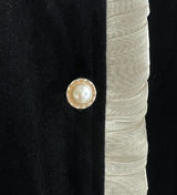 Tiv Frill Color Matching Velvet Blouse