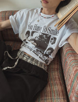 ハッピーピクチャープリンティング半袖Tシャツ