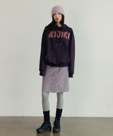 Appliqué Grunge Hood Purple