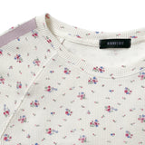 Waffle Raglan Tee (Flower_ivory)