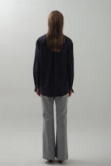 Brooch Convertible Shirt_Navy