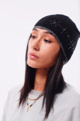 RIVET TOTEM WOOL-LIKE EDGE HEATHER BLEND BEANIE