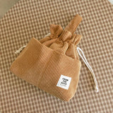 【MADE】Corduroy Pouch Bag - Camel