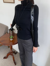 Winter Blend Wool Polar Semi-Slim Fit Long Sleeve Knit Top (5 Colors)