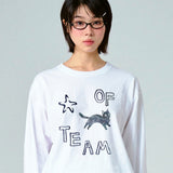 [UNISEX]オフスターカットロングスリーブTシャツ