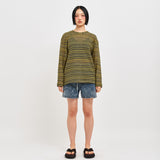 SEE-THROUGH CRAFT KNIT PULLOVER YELLOW
