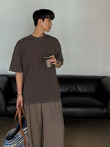 [A-T0158] オーバーピグメント半袖Tシャツ (7色)