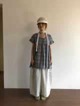 Dottie check short-sleeve blouse (3color)
