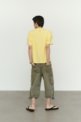 Vintage Military Capri Cargo Pants (Washed Khaki)