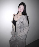 petal set up hood zip-up (2colors)