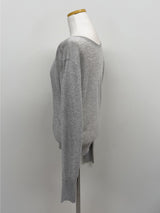 Clips U-neck See-through Knit