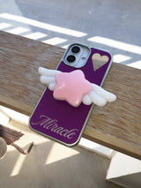 Miracle Magsafe Mirror Silver Glass Bumper Case(Purple)