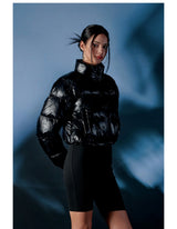 Glossy Eco-Puffer Short Padding Jumper