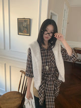 ルークウエストポイントチェックロングシャツ
