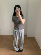 コットンレーストラックパンツ (3color)