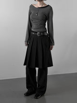 Sherry Layered Boat Neck Tee