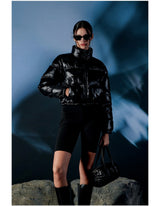 Glossy Eco-Puffer Short Padding Jumper