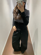 バックフリップサテンスラックス (2color)