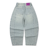 GP169 Outpleated Curved Denim Pants (INDIGO)