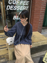 26SS★ [BAONHAUS] ルミィチェックリボンブラウス