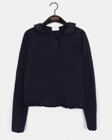 Sotten Mini Dot Frill Collar T-Shirt