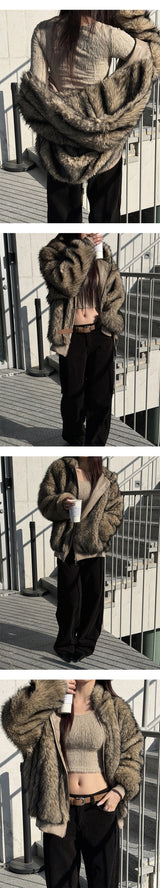 [F/W] Mohair crop Slim fit long sleeves(4color)