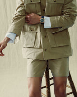 ストレンジャーレギュラーフィットミッドコットンサファリジャケット (Beige)