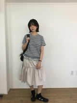 metallic frill skirt (3color)