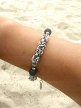 Black Onyx O-ring Connection Bracelet