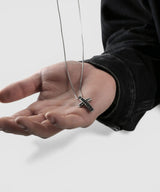 NN-101 Black Line Cross Necklace